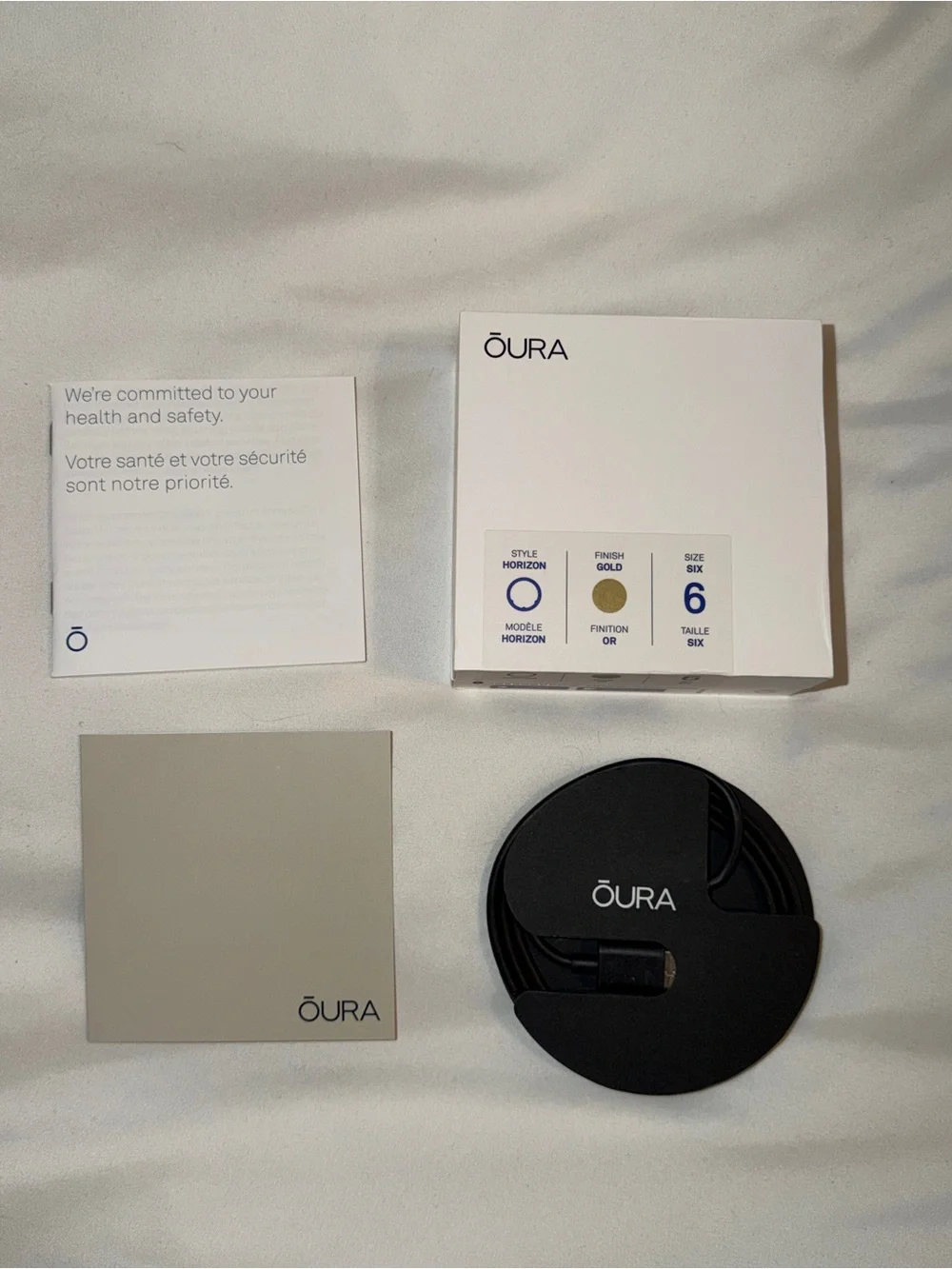 Oura ring gen 3 size 6 gold horizon